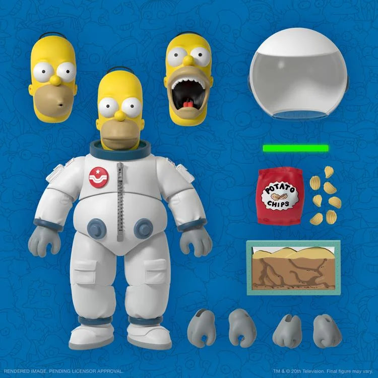 The Simpsons ULTIMATES! Deep Space Homer Action Figure - Collectible Toy for Fans, Perfect for Display & Gifts - Space-Themed Home Decor & Office Collectibles