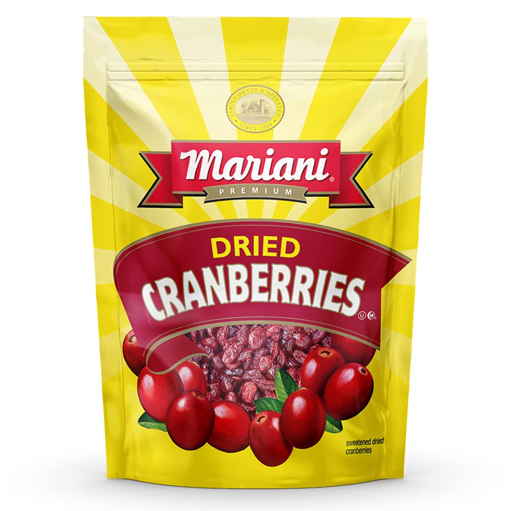 Organic Dried Cranberries Snacks - Healthy Vegan & Gluten Free Fruit for Kids & Adults - No Preservatives, Fat Free - 30oz Resealable Bulk Bag - Perfect for Lunch Boxes, Trail Mix & Baking