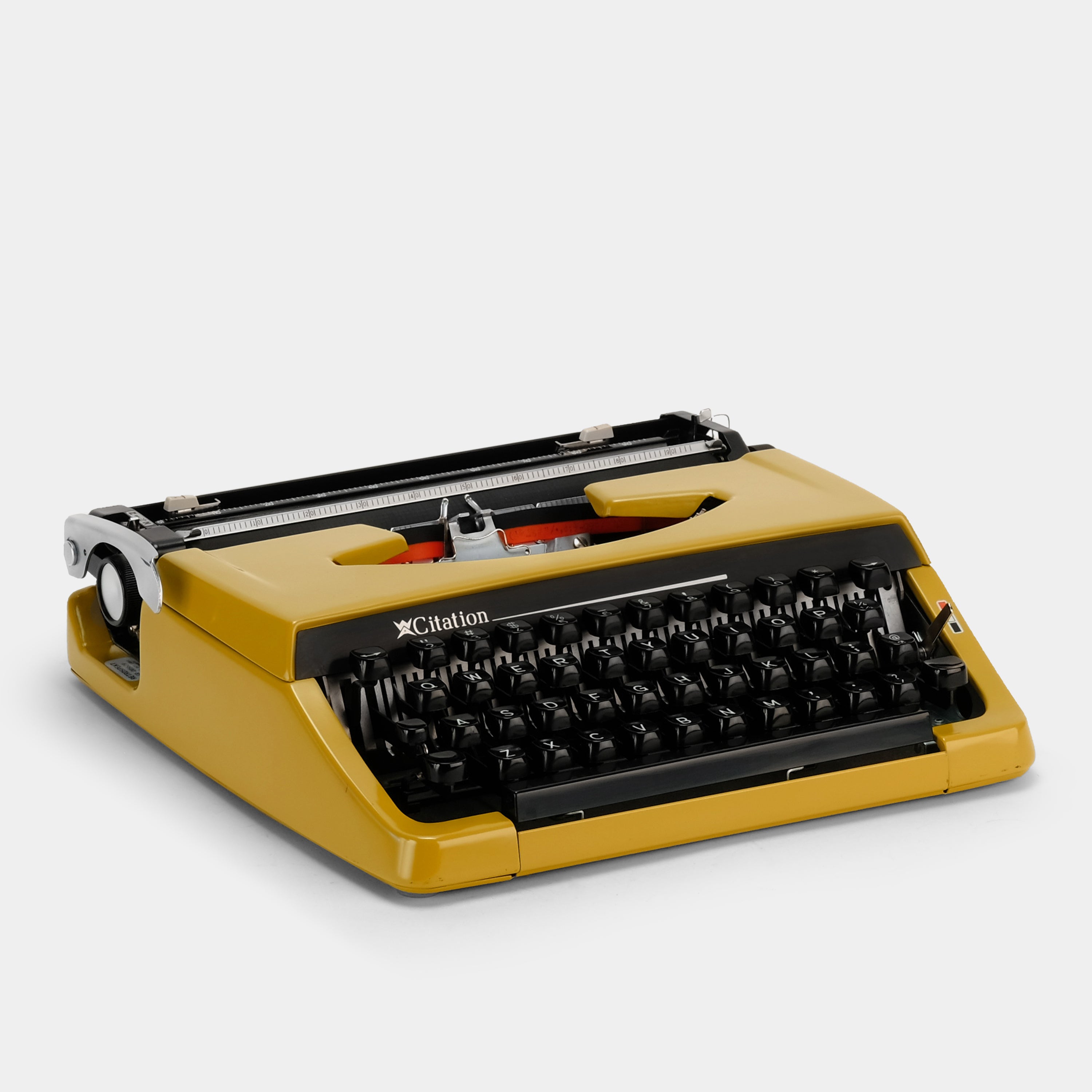 Vintage Brother Citation Yellow Manual Typewriter with Carrying Case - Classic Portable Typewriter for Writers, Collectors & Retro Office Decor