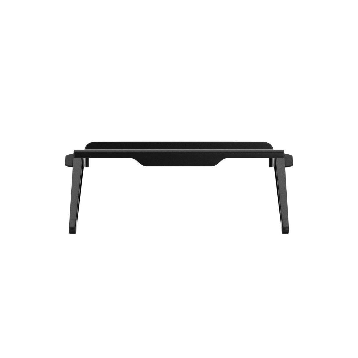 6-Piece Adjustable TV Top Screen Shelf - Black Plastic Monitor Stand for Video Game Consoles, Routers & Media Boxes (8.5 x 4.5 Inch) - Perfect for Living Room Entertainment Centers & Home Office Organization