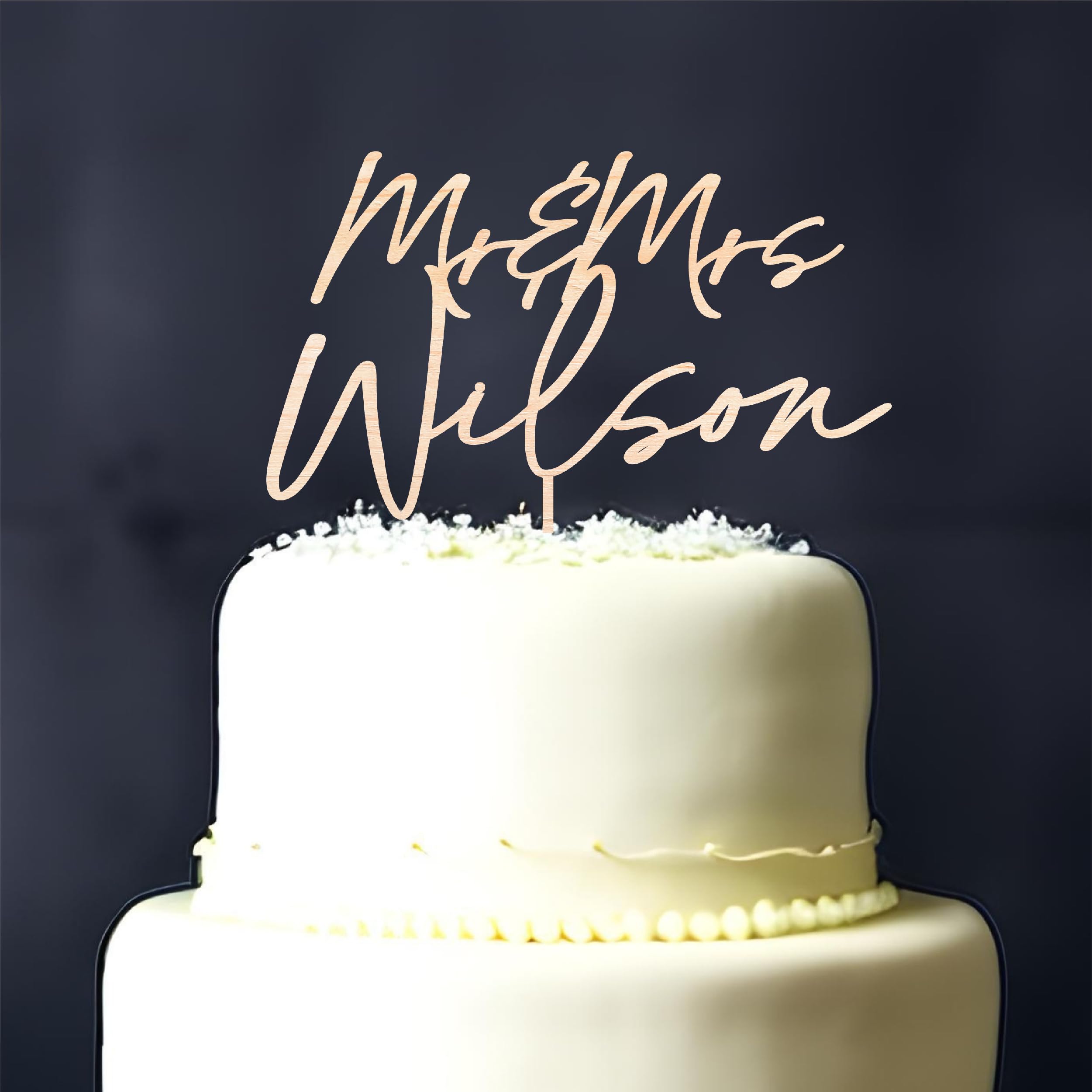 Personalized Cake Topper - Custom Name Wedding Cake Topper for Bride & Groom - Elegant Cake Decoration for Weddings, Anniversaries & Special Celebrations