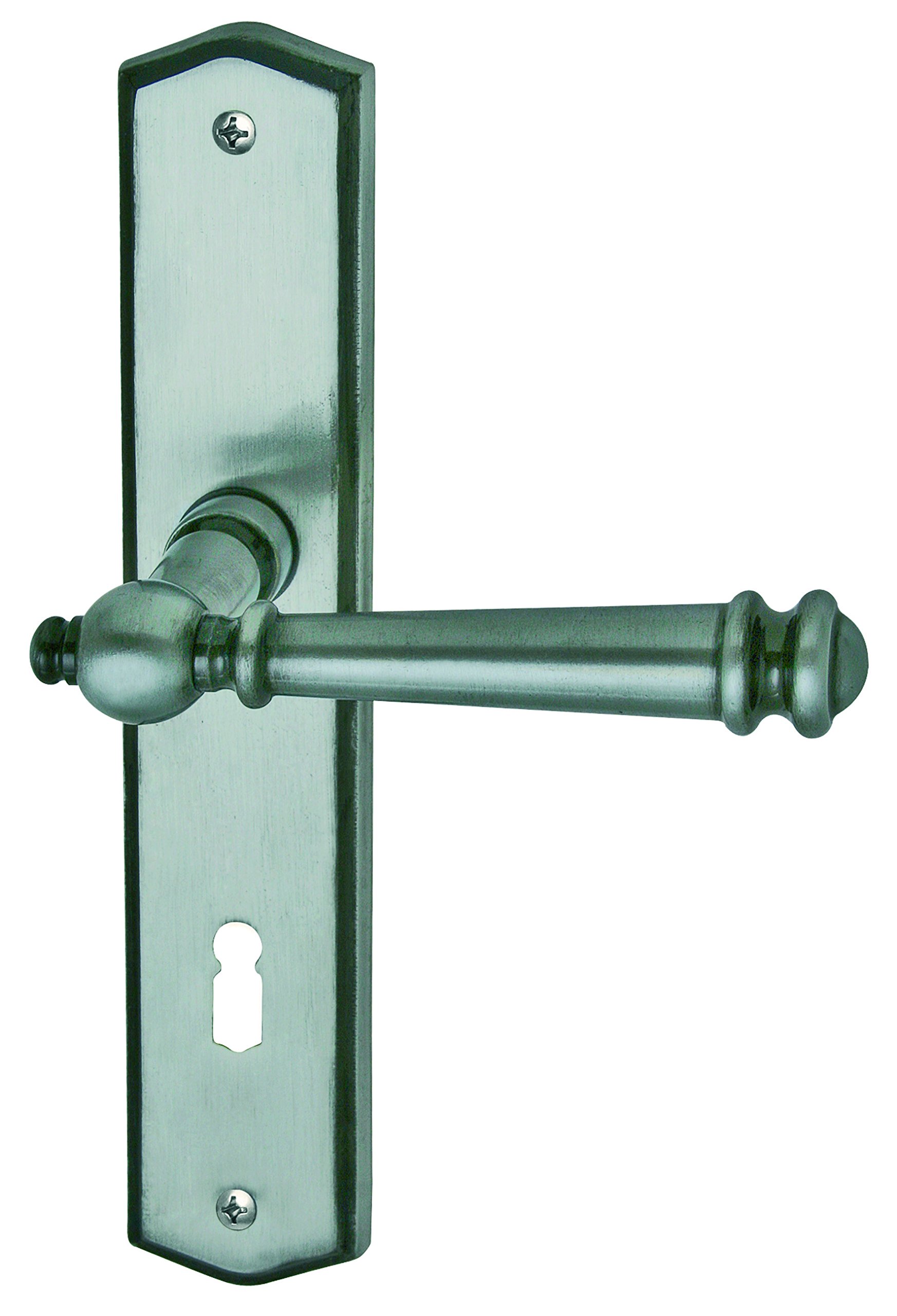 Mount Blance LS Brass Interior Door Handle Set - Steel Grey Door Fittings for Bedroom, Bathroom & Closet (Model 32873003) - Premium Door Hardware for Home & Office
