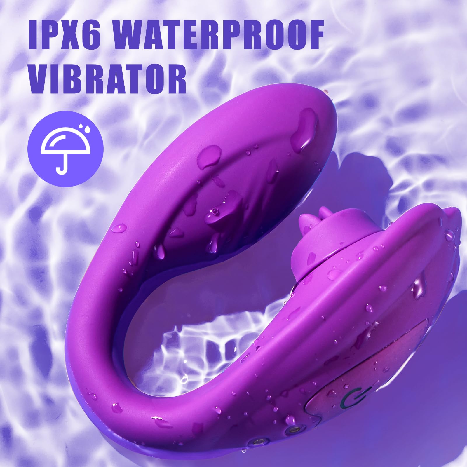 Remote Clitoral G-Spot Vibrator - 10 Tongue Licking & 10 Vibration Modes, Wearable Panty Vibrator for Women & Couples - Perfect for Solo Play, Foreplay & Long-Distance Relationships