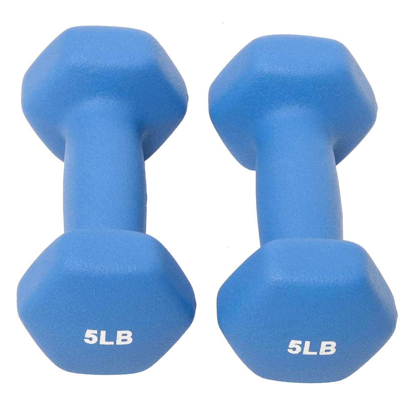 Hexagonal Neoprene Coated Dumbbell Set (5lb, 8lb, 12lb) with Storage Rack - Non-Slip Home Gym Weights for Strength Training, Yoga & Fitness Workouts
