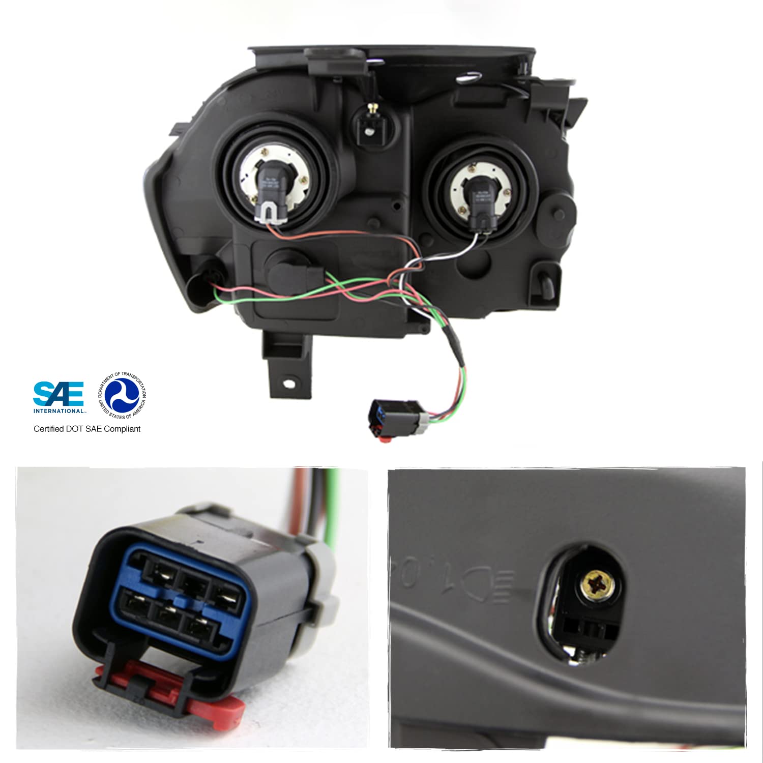 AKKON Smoked Headlights Replacement Pair for Jeep Grand Cherokee - Driver & Passenger Side - Upgrade Your Ride for Night Driving & Off-Road Adventures