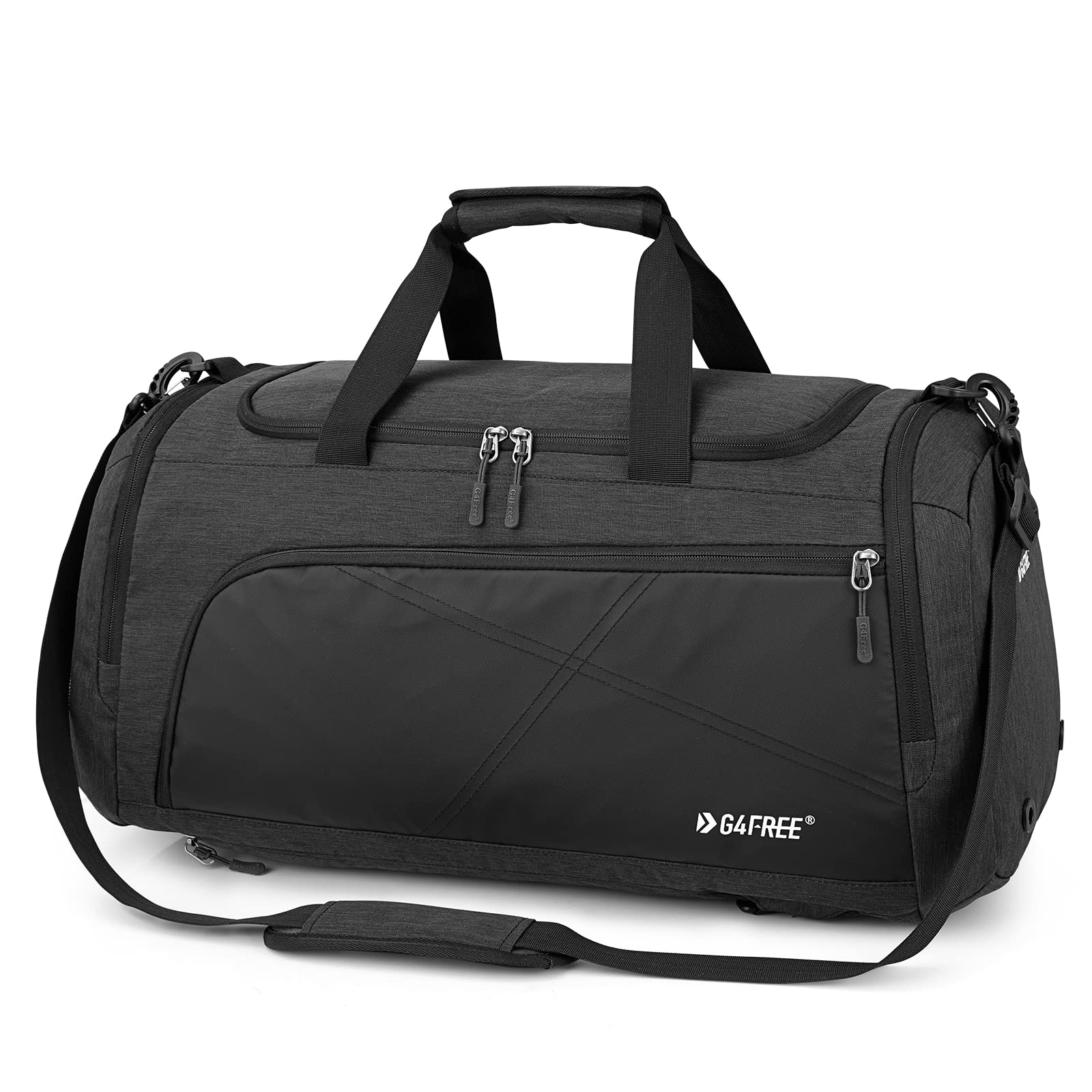 G4Free 60L 3-Way Duffle Backpack - Lightweight Gym Bag with Wet Pocket & Shoe Compartment for Men & Women - Perfect for Sports, Travel, Gym & Weekend Getaways