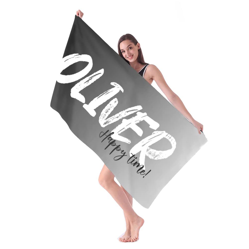 Personalized Beach Towel with Name - Custom Monogrammed Bath & Pool Towel for Women, Men, Kids - Perfect Summer Gift for Vacation, Swimming, Beach Trips & Outdoor Activities