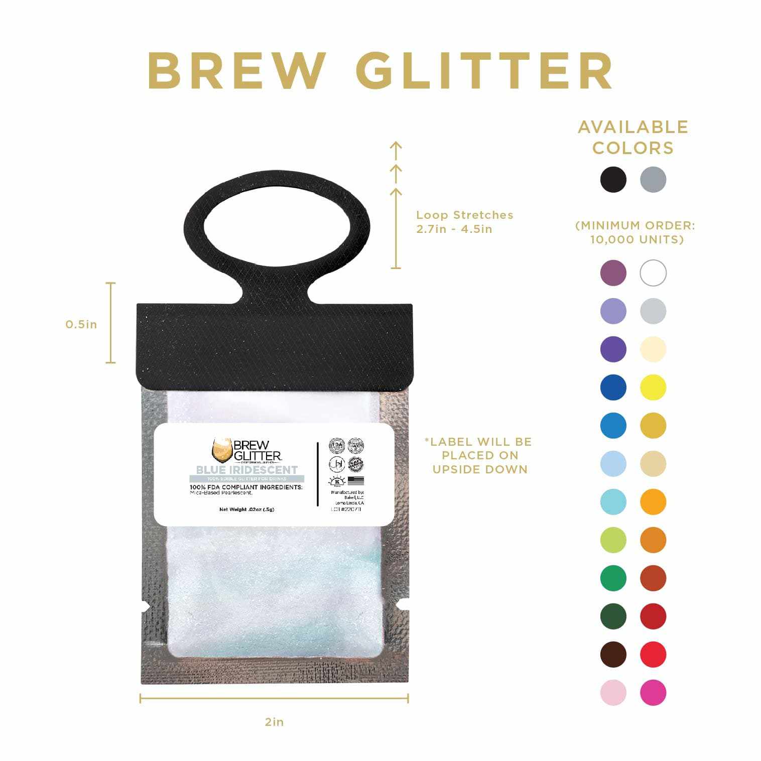 Wholesale Blue Iridescent Brew Glitter® Necker - Stylish & Shiny Scarf for Women, Perfect for Parties, Festivals & Fashion Accessories