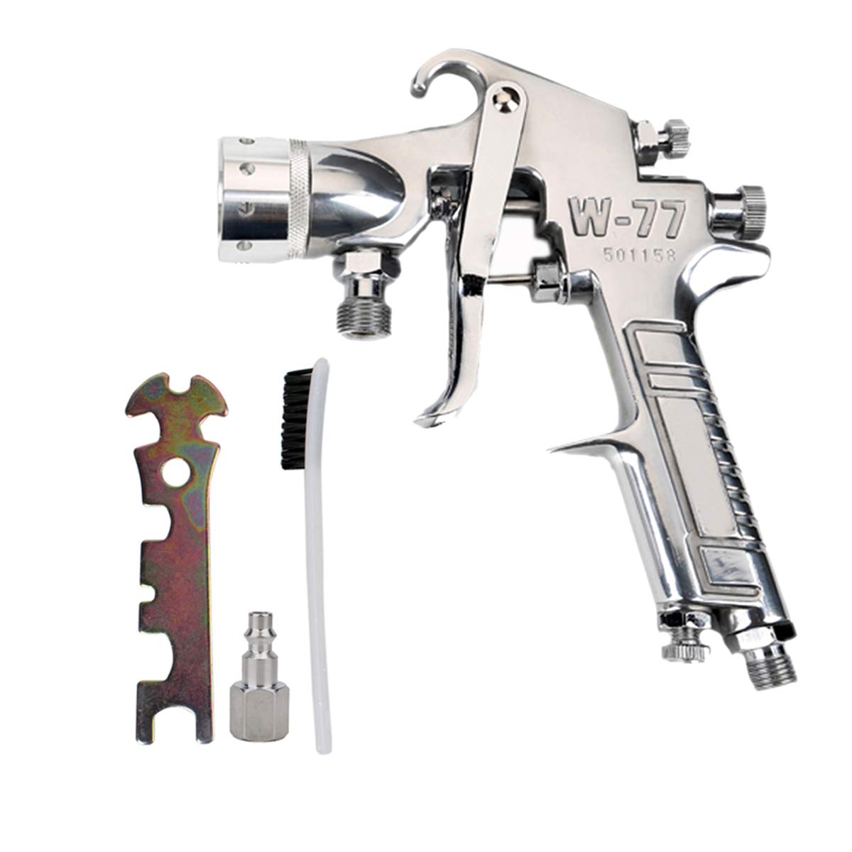 Ouya Pneumatic Pressure Feed Paint Sprayer - Air Spray Gun for Wall Painting, Prime Coat, and DIY Projects with 3.5mm Nozzle - Perfect for Home Renovation, Furniture Refinishing, and Auto Body Work