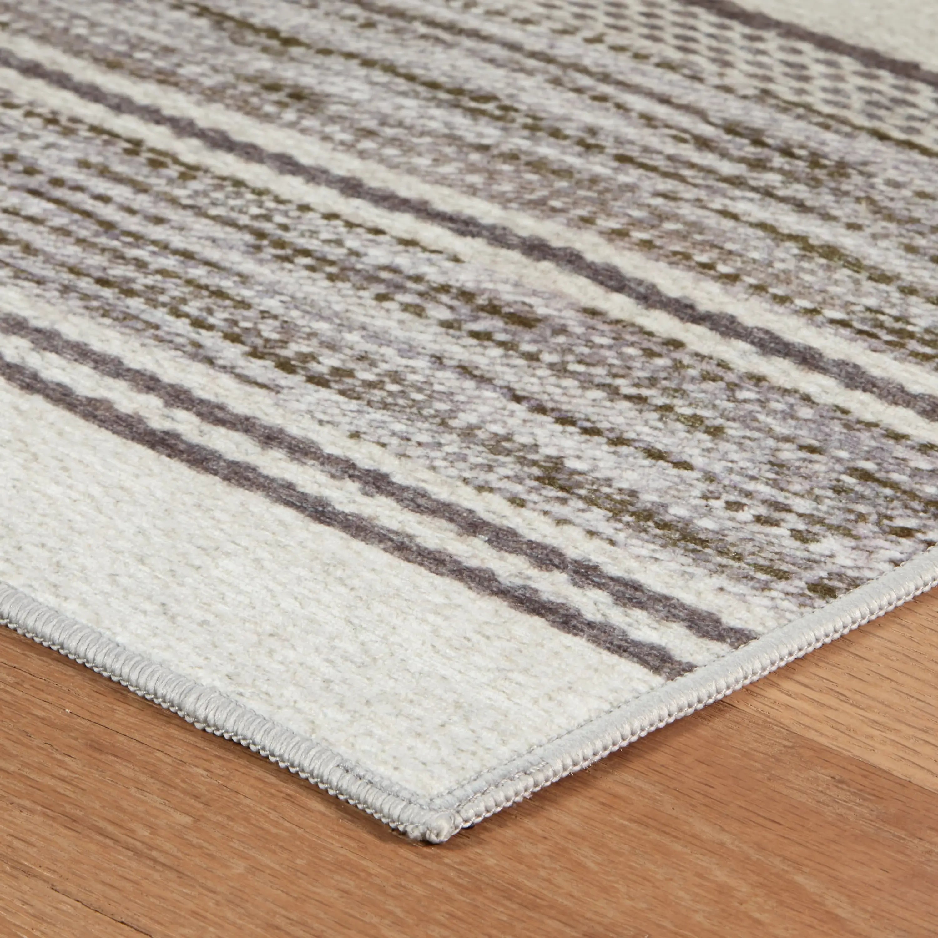 Ellington Striped Washable Area Rug - Soft & Durable for Living Room, Bedroom, or Office - Machine Washable Indoor/Outdoor Carpet
