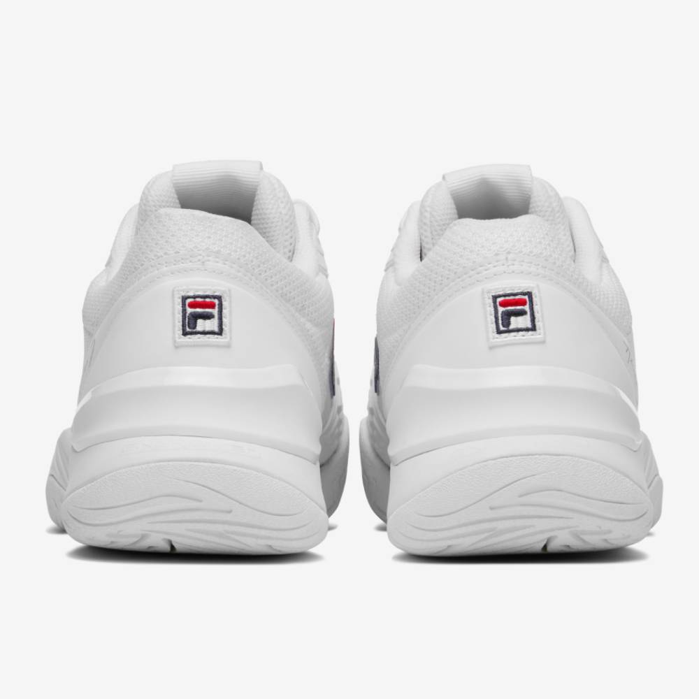 Fila Axilus 3 Men's Tennis Shoes - White & Navy Blue Athletic Sneakers for Court Sports & Casual Wear