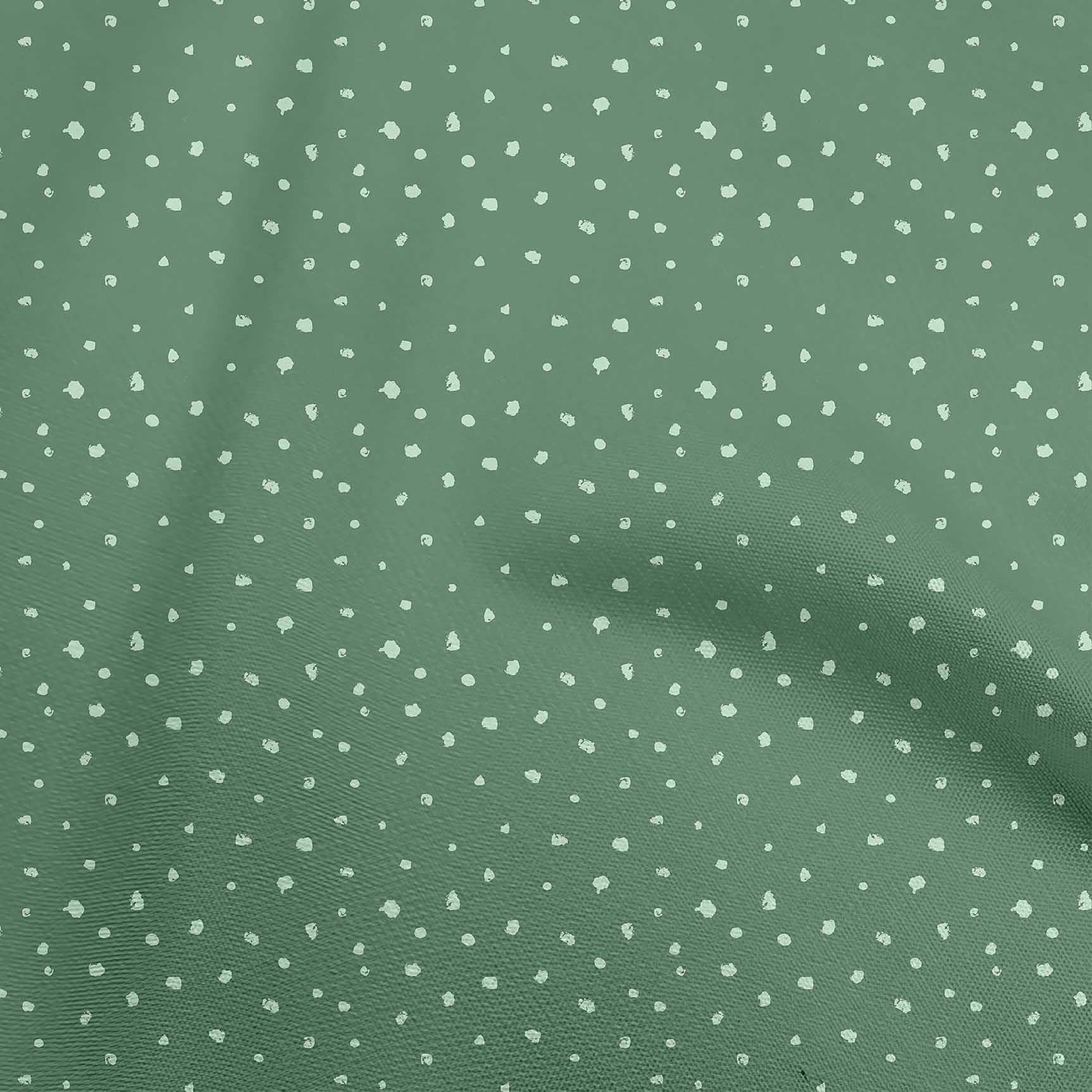 oneOone Cotton Poplin Twill Green Fabric - 56 Inch Wide Printed Abstract Sewing Material by The Yard for DIY Clothing & Craft Projects | Perfect for Dresses, Quilts, and Home Decor