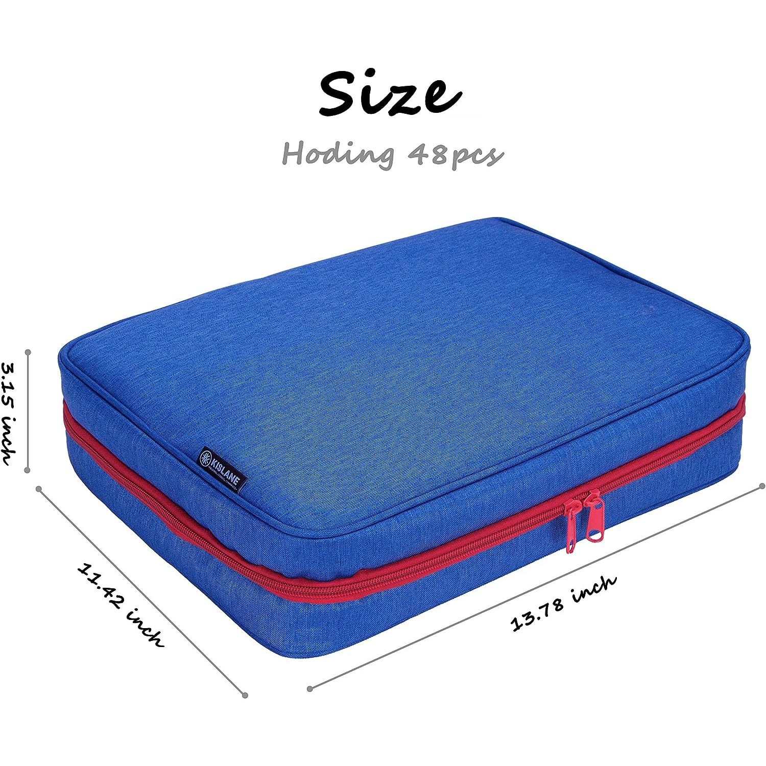 KISLANE Blue Toy Car Storage Case - Holds 48 Toy Cars, Durable Kids Travel Organizer for Boys & Girls - Perfect for Playroom, Travel, and Birthday Gifts