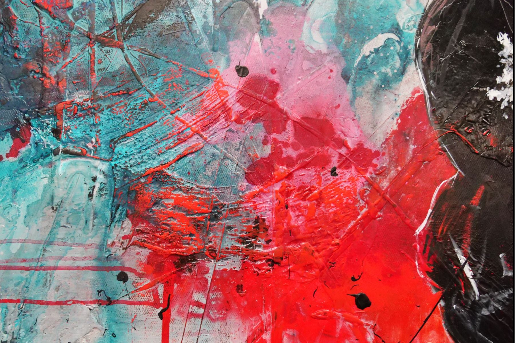 Brave and Beautiful Abstract Framed Textured Painting - 75