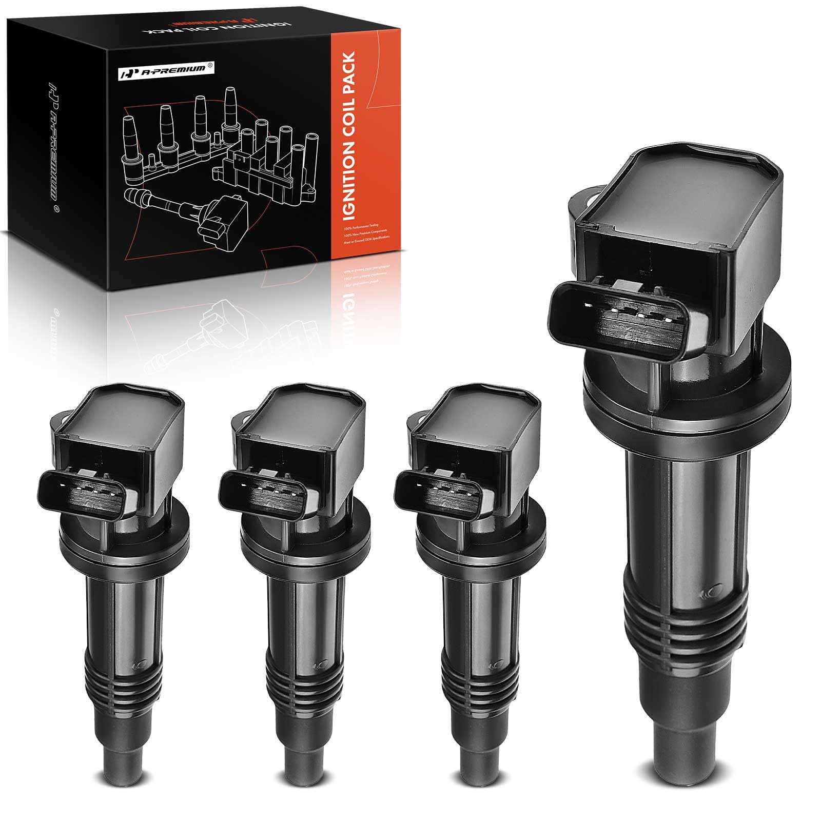Premium Engine Ignition Coil Pack Set of 4 - Compatible with Toyota Altezza Gita SXE10 3SGE (1998-2005) | High Performance Replacement Parts for Smoother Acceleration & Fuel Efficiency | Perfect for DIY Auto Repair & Engine Maintenance