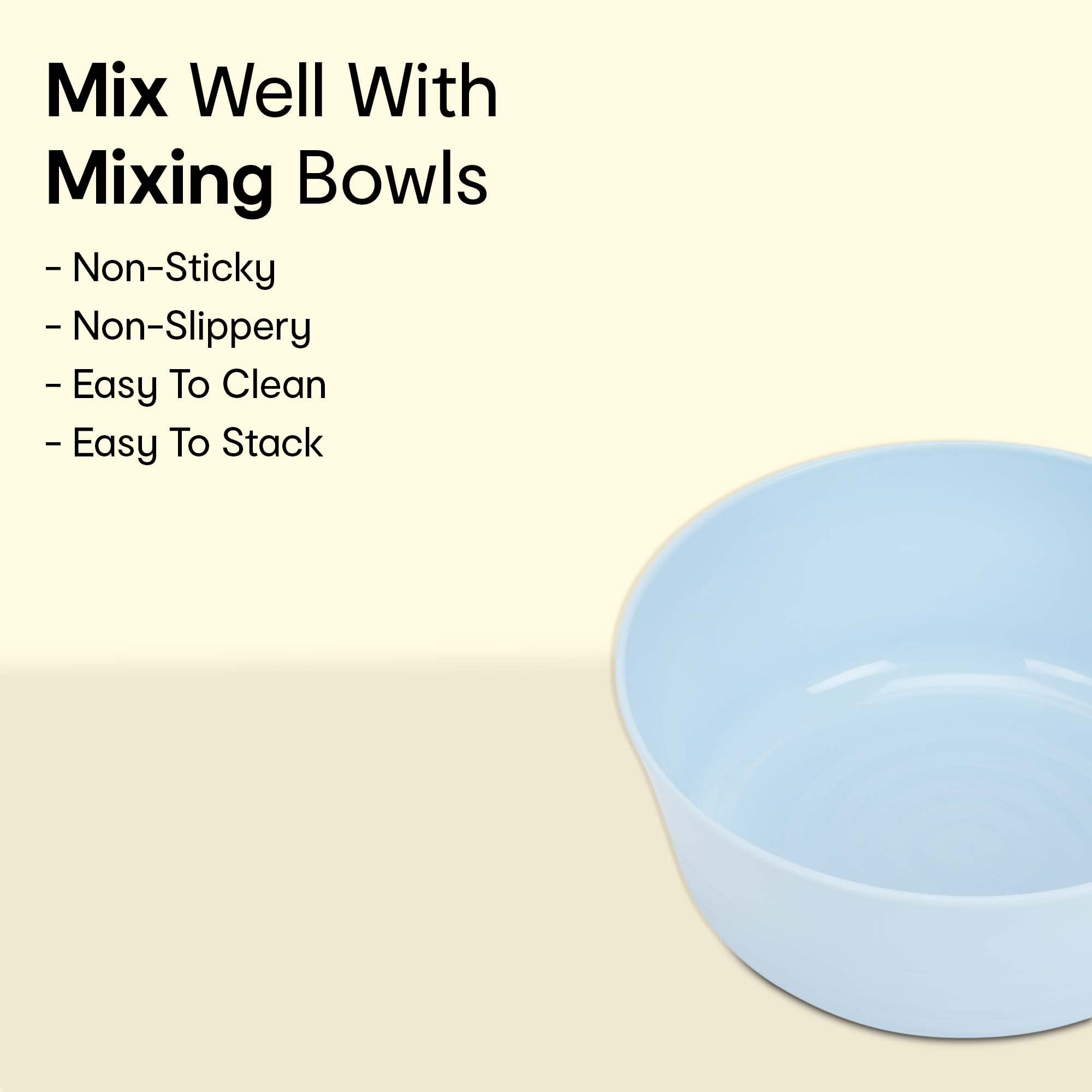 Anko 6-Piece Plastic Bowls Set - Non-Slip, Non-Stick, 4.8cm Height x 10cm Diameter, 0.3L Capacity, Vibrant Multicolor - Perfect for Snacks, Salads, Cereal & Party Serving