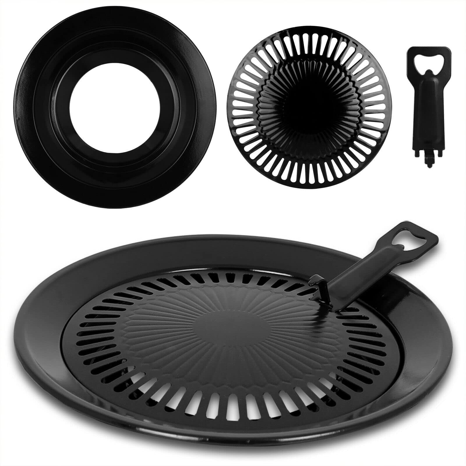 32cm Non-Stick Grill Pan for Gas Stove - BBQ & Camping Accessory