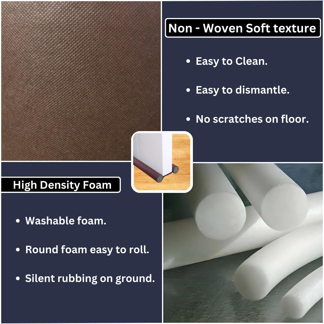 **AUTOTECH 39-Inch PVC Door Bottom Guard Seal - Weatherproof Draft Stopper, Gap Filler, Dust & Insect Barrier - Noise Reduction & Soundproofing for Home, Office & Apartment Doors**