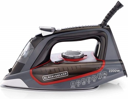 Black and Decker X2050 b5 Steam Iron with Ceramic Soleplate - 220V for Professional Garment Care | Perfect for Home, Office & Travel Use