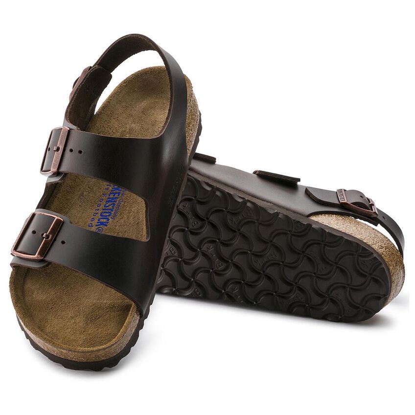 Birkenstock Milano Smooth Leather Soft Footbed Sandals - Comfortable Leather Sandals for Women & Men | Perfect for Beach, Walking & Casual Wear