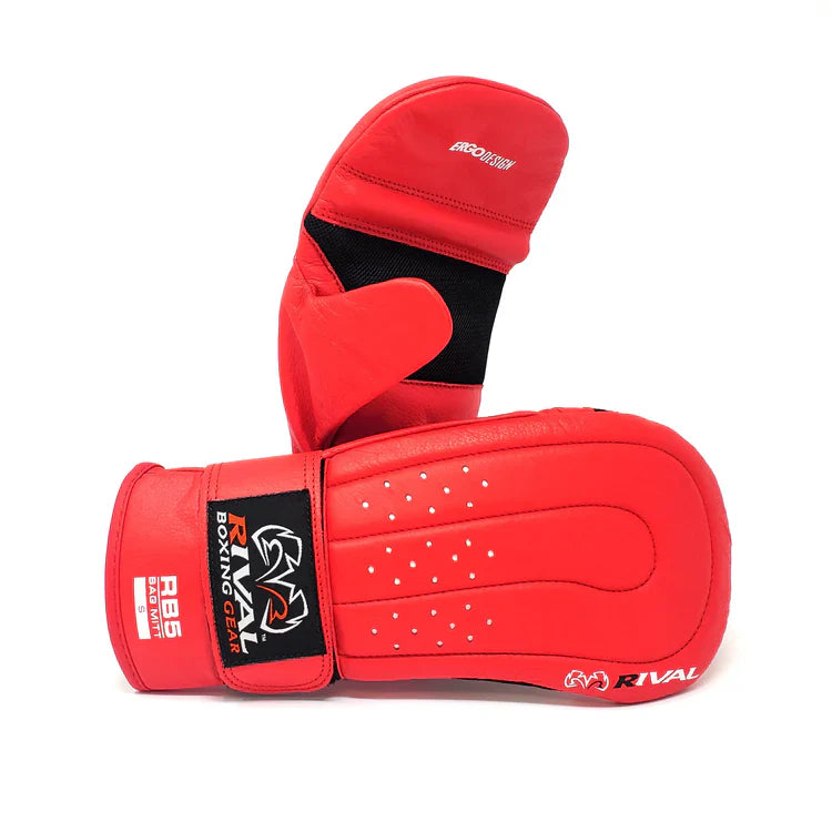 RIVAL RB5 Boxing Training Bag Mitts - Premium Punching Mitts for Boxing, MMA & Kickboxing - Ideal for Sparring, Pad Work & Fitness Training