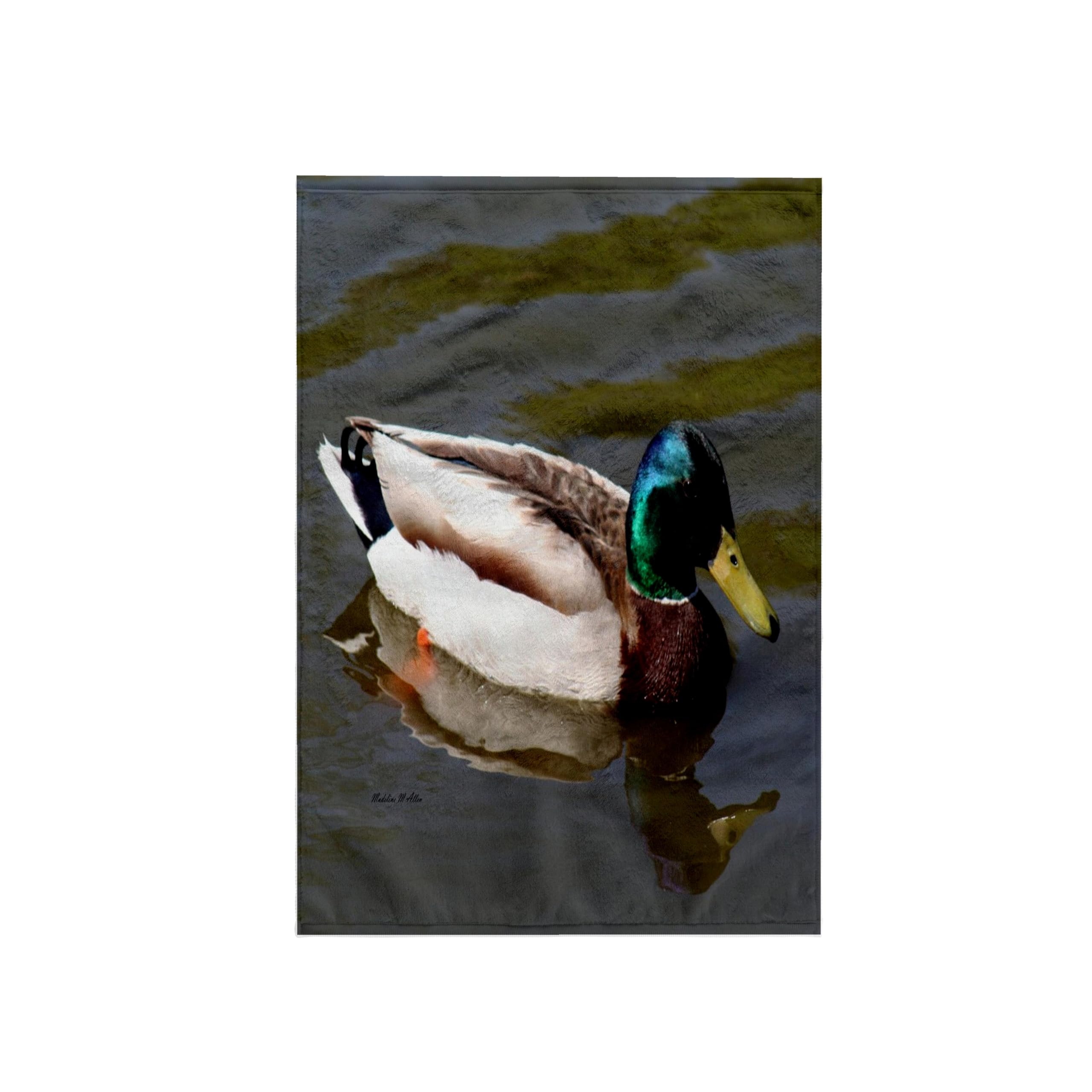 3D Rose Mallard Duck Photography Towel - 15