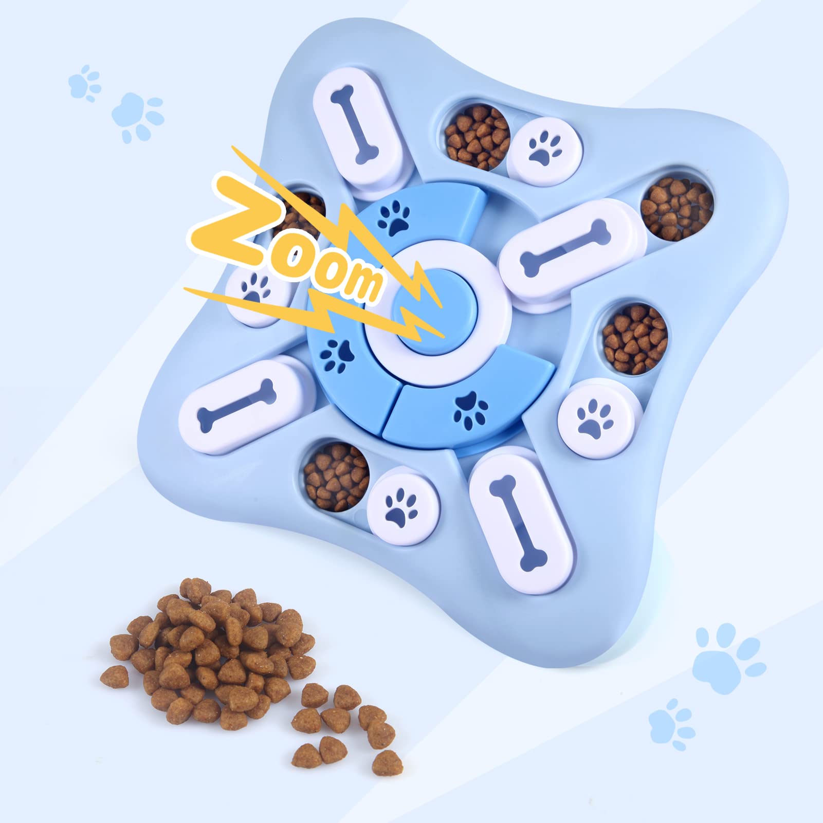 Interactive Dog Puzzle Toys for Large, Medium & Small Dogs - Mental Stimulation & Training Enrichment Toys with Squeaker - Treat Dispensing Chew Toys for Smart Dogs, Puppies & Cats - Perfect for Boredom Relief & Indoor Playtime
