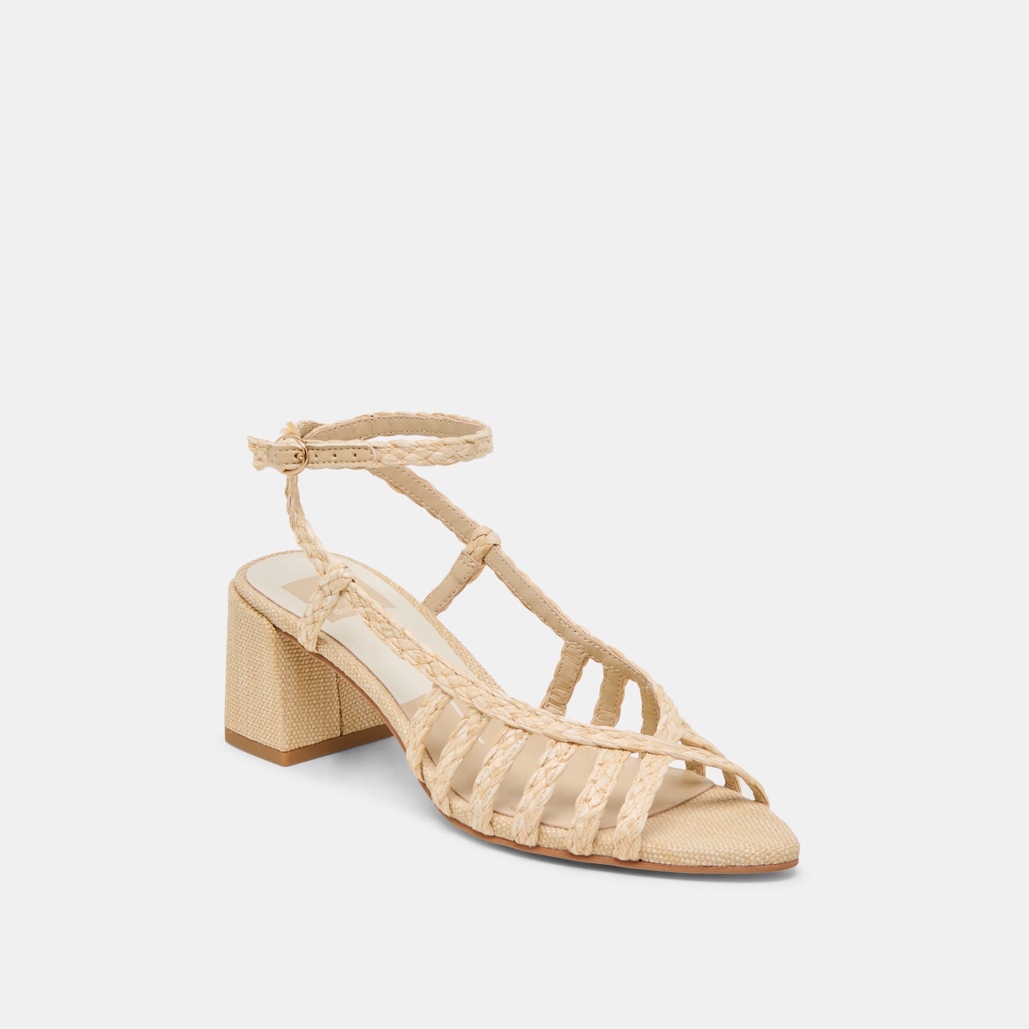 YASMIN Women's Natural Raffia Heels - Comfortable Summer Wedge Sandals for Beach, Vacation, and Casual Outings