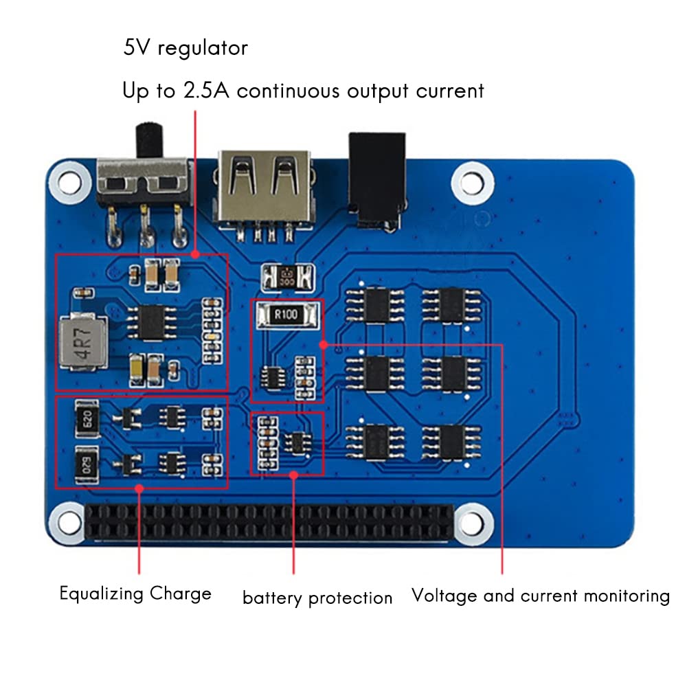 5V Stable Power Supply Lithium Battery Expansion Board Module for UPS - Backup Power Solution for Home & Office Electronics