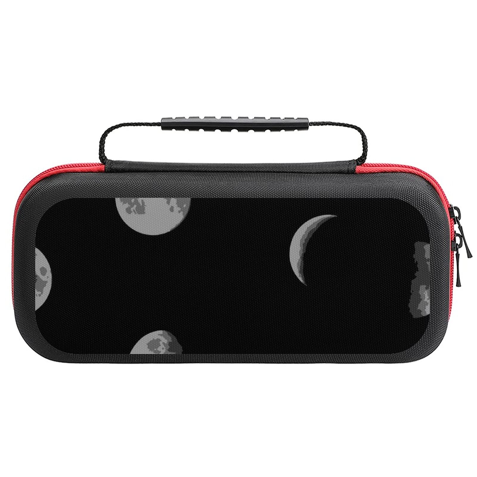 Moon Phase Printed Carrying Case for Nintendo Switch Lite - Portable Travel Storage Bag with Accessories Pouch - Perfect for Gaming On The Go & Travel Protection
