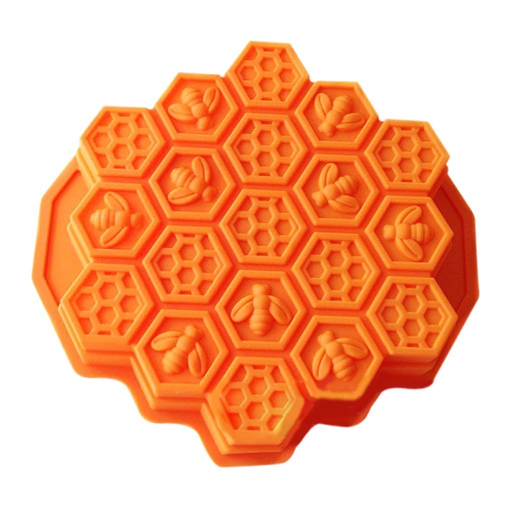 19-Cavity Honeycomb Silicone Cake Mold for Baking - Non-Stick Chocolate & Cupcake Molds for Kids - Perfect for Birthday Parties, Baking Classes & DIY Desserts
