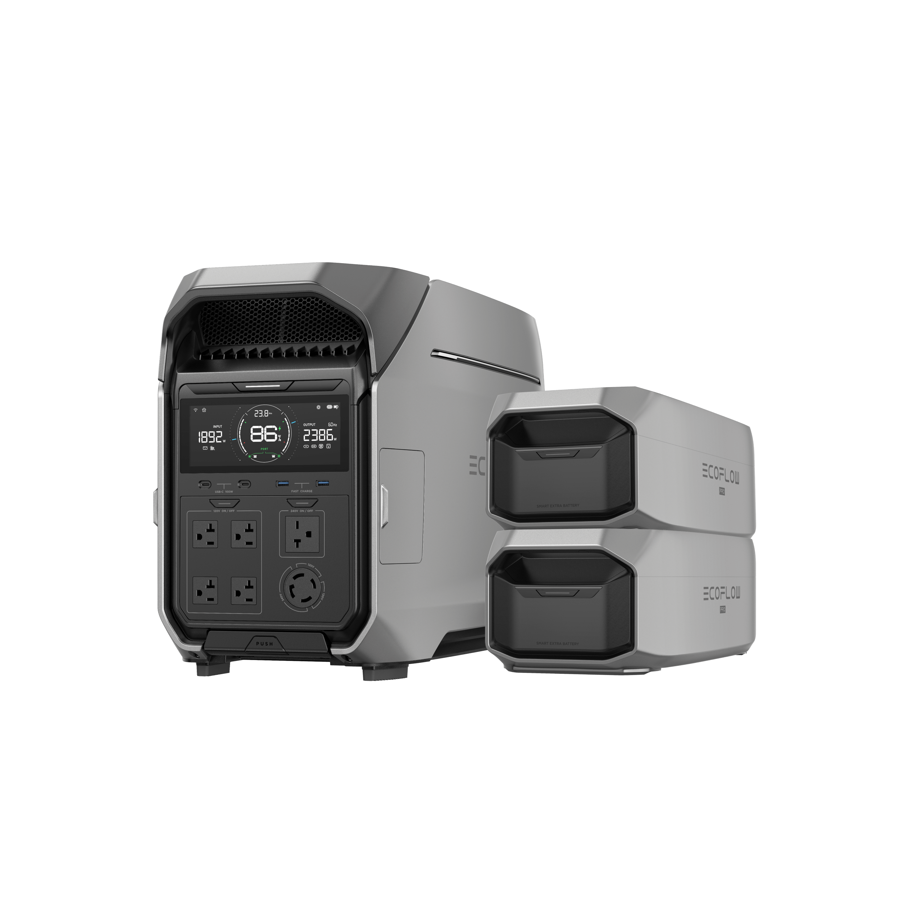 DELTA Pro 3 Portable Power Station with 2 Extra Batteries - Perfect for Home Backup, Camping & Outdoor Adventures