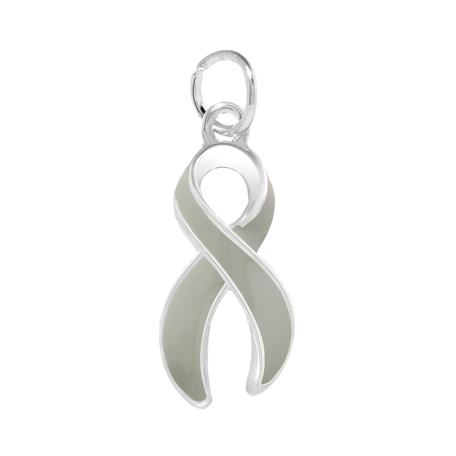 Gray Ribbon Charms for Jewelry Making - Parkinson's Disease, Brain Cancer & Diabetes Awareness Fundraiser Supplies - Perfect for Bracelets, Necklaces & Awareness Campaigns