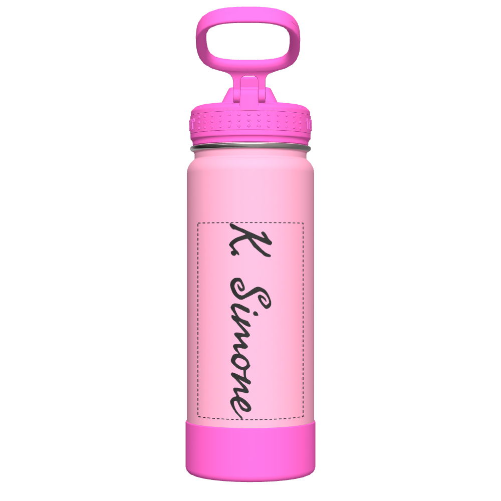 Glow in The Dark Water Bottle with Straw Lid for Active Kids - Customizable Name - Perfect for School, Sports & Outdoor Adventures