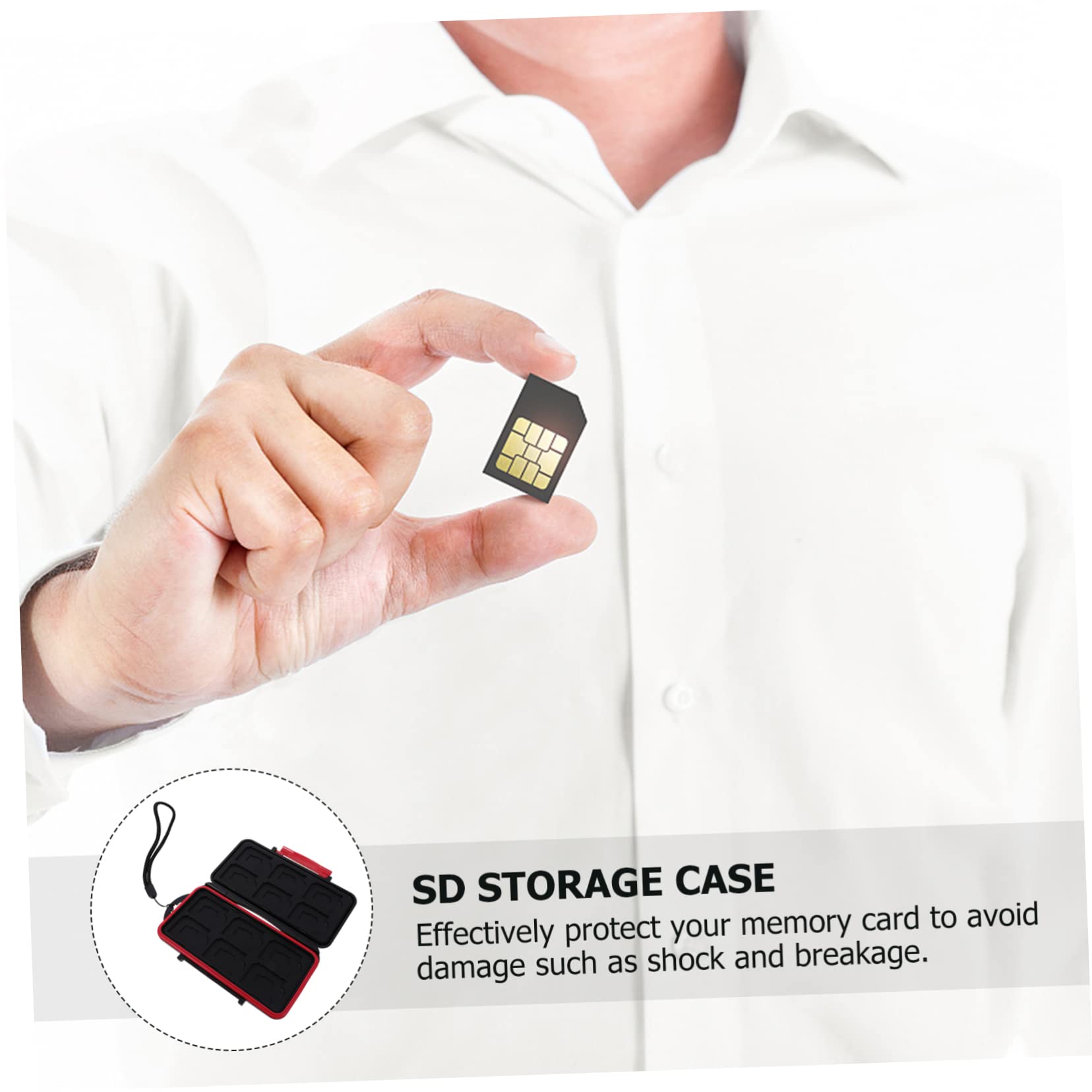 Gadpiparty 2 Pack Waterproof SD Card Storage Case - Plastic Memory Card Holder for TF, Micro SD Cards | Compact & Durable Card Organizer for Travel, Photography, Outdoor Adventures (Red)