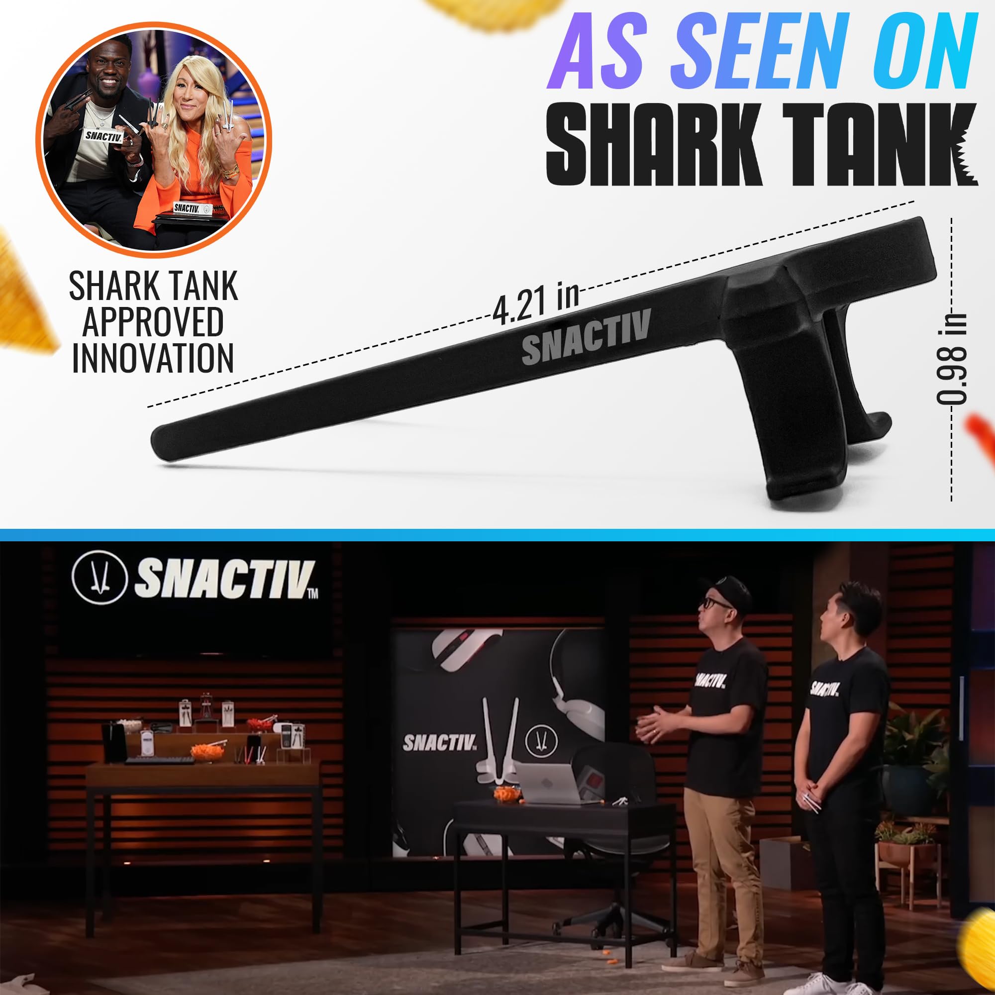 SNACTIV PRO Gaming Chopsticks - Shark Tank Snacking Tool for Gamers - Perfect for Snacks & Chips While Gaming