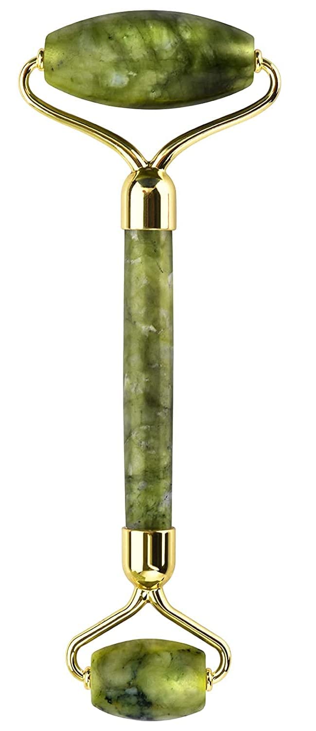 MEPOINT Jade Roller & Gua Sha Set - Green Aventurine Facial Massage Tool for Face, Neck & Body - Reduce Wrinkles, Stimulate Blood Flow & Relax Muscles - Perfect for Skincare Routine & Self-Care at Home