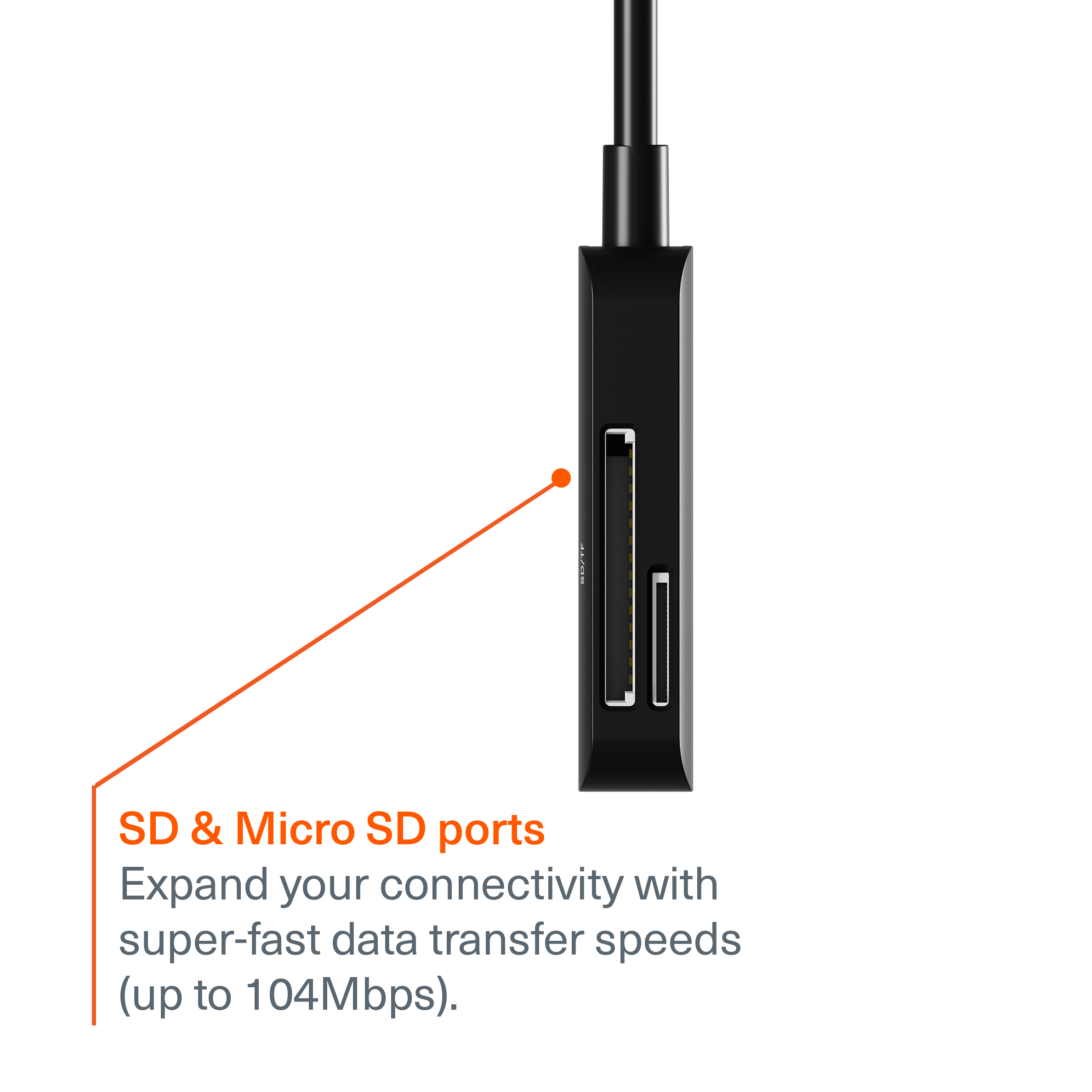 USB C to SD & Micro SD Card Reader Adapter - High Speed Data Transfer for MacBook, iPad Pro, Galaxy - Perfect for Photography, Video Editing & File Backup