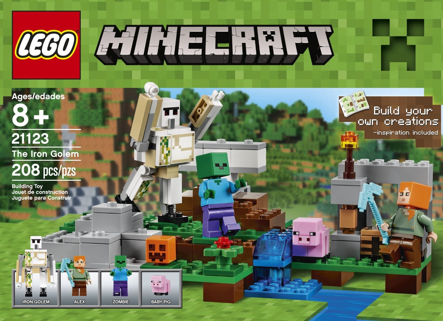 Minecraft LEGO 208 PCS The Iron Golem Brick Box Building Toys Set - Creative STEM Educational Construction Kit for Kids & Adults - Perfect for Birthday Gifts, Classroom Activities & Family Bonding Time