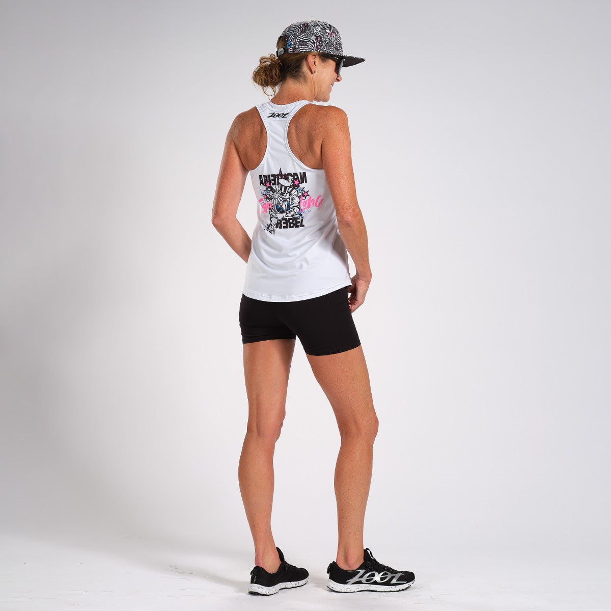 Women's Limited Run Running Singlet - White Rebel | Lightweight & Breathable for Training & Racing