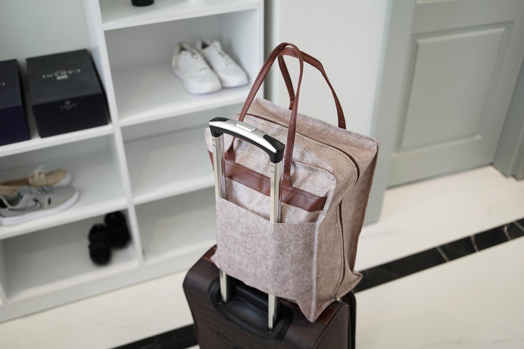 6 Pairs Shoe Bags for Travel - Breathable Shoe Storage Organizers with Zipper, Beige Packing Cubes for Luggage & Suitcase - Perfect for Vacation, Gym Shoes & Sneaker Protection