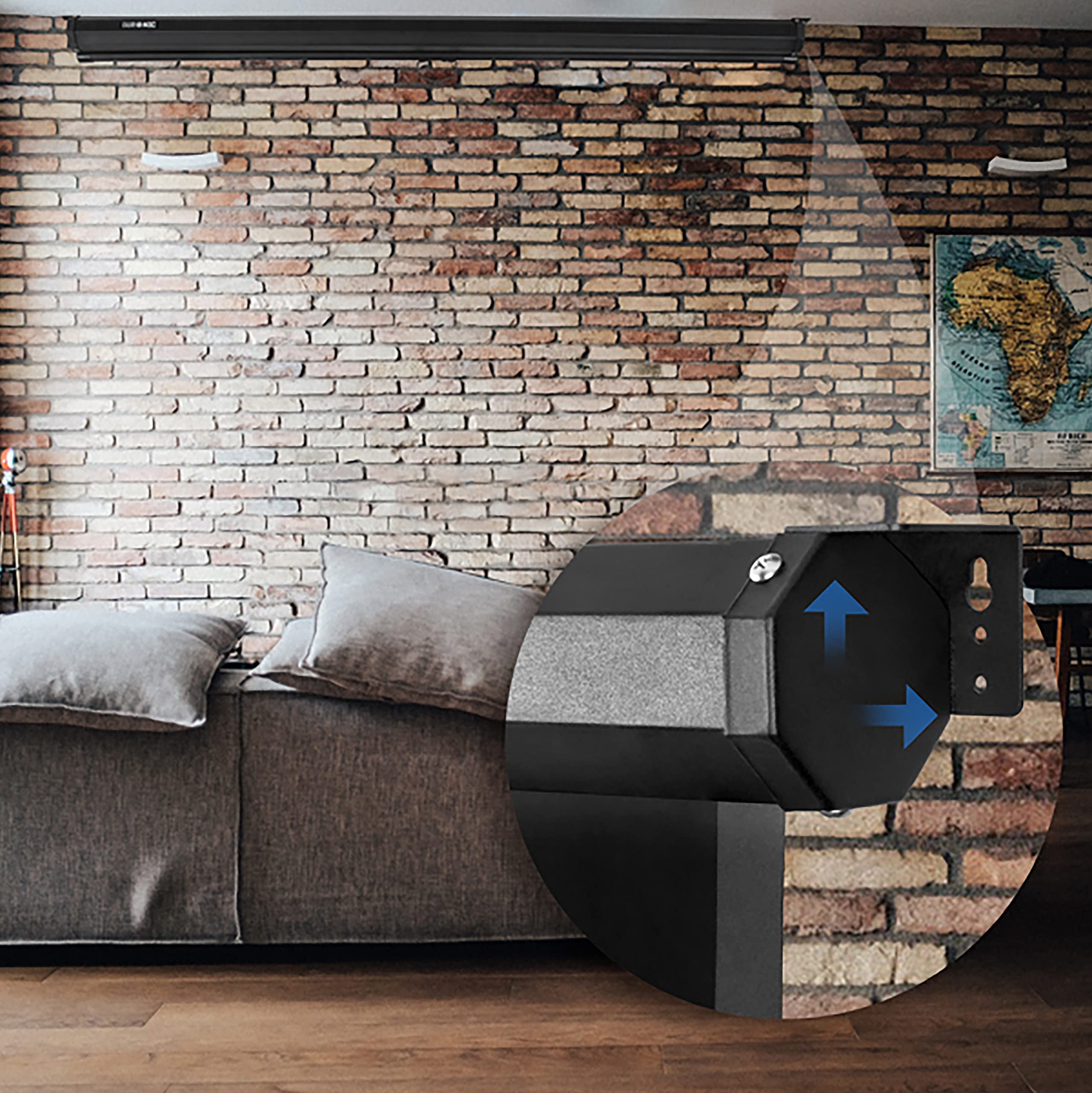 Duronic MPS100 100-Inch Manual Pull Down Projector Screen - 16:9 Aspect Ratio for Home Theater, Classroom & Office Presentations | Perfect for Movie Nights, Business Meetings & Educational Presentations