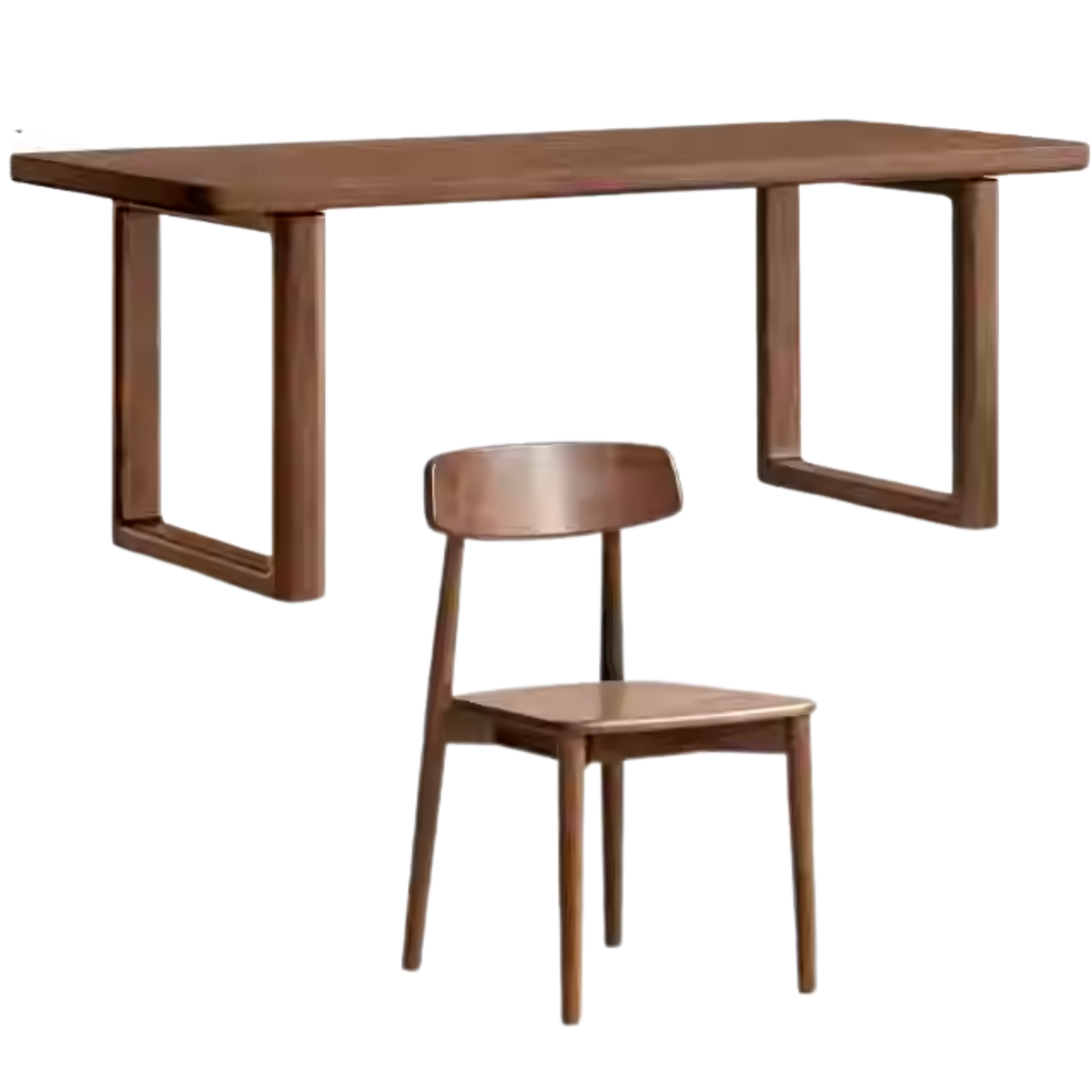 Premium Black Walnut Solid Wood Dining Table - Large 8-Seater Rustic Farmhouse Style for Dining Room & Kitchen | Handcrafted Natural Wood Table for Family Gatherings & Dinner Parties