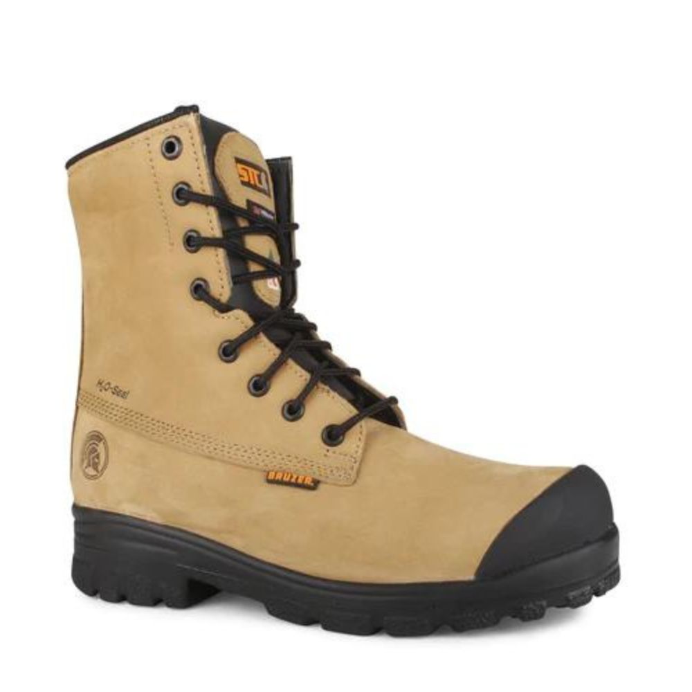 STC Acrobat Men's 8 Steel Toe Work Boots - Nubuck Leather Safety Shoes for Construction & Industrial Use - OSHA Compliant Work Boots for Heavy Duty Jobs