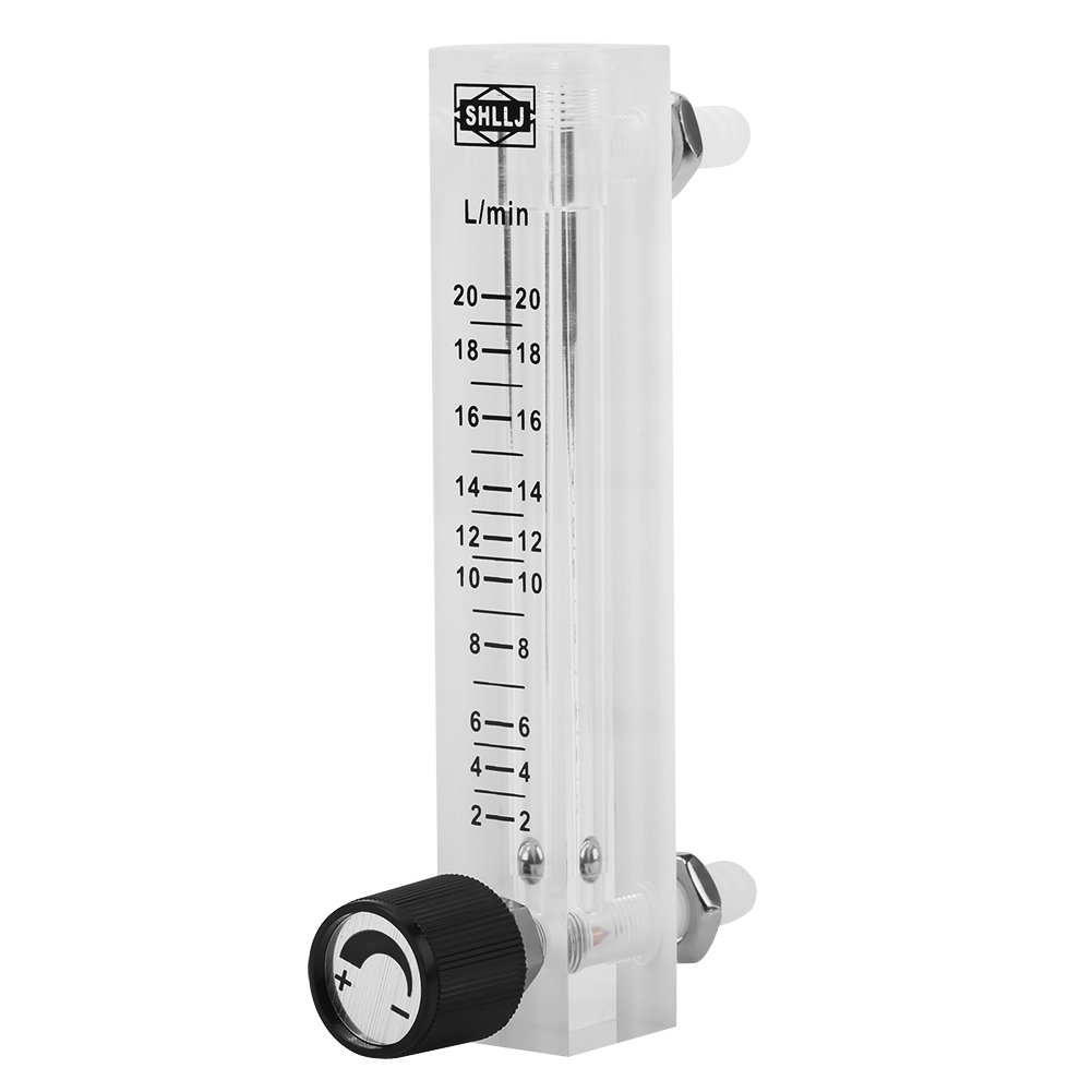 **8mm Gas Flowmeter with Hose Barb - Oxygen & Air Meter for Welding, Gas Detection & Control (2~20LPM, 0.6MPa) - Perfect for HVAC, Medical Oxygen, and Industrial Gas Applications**