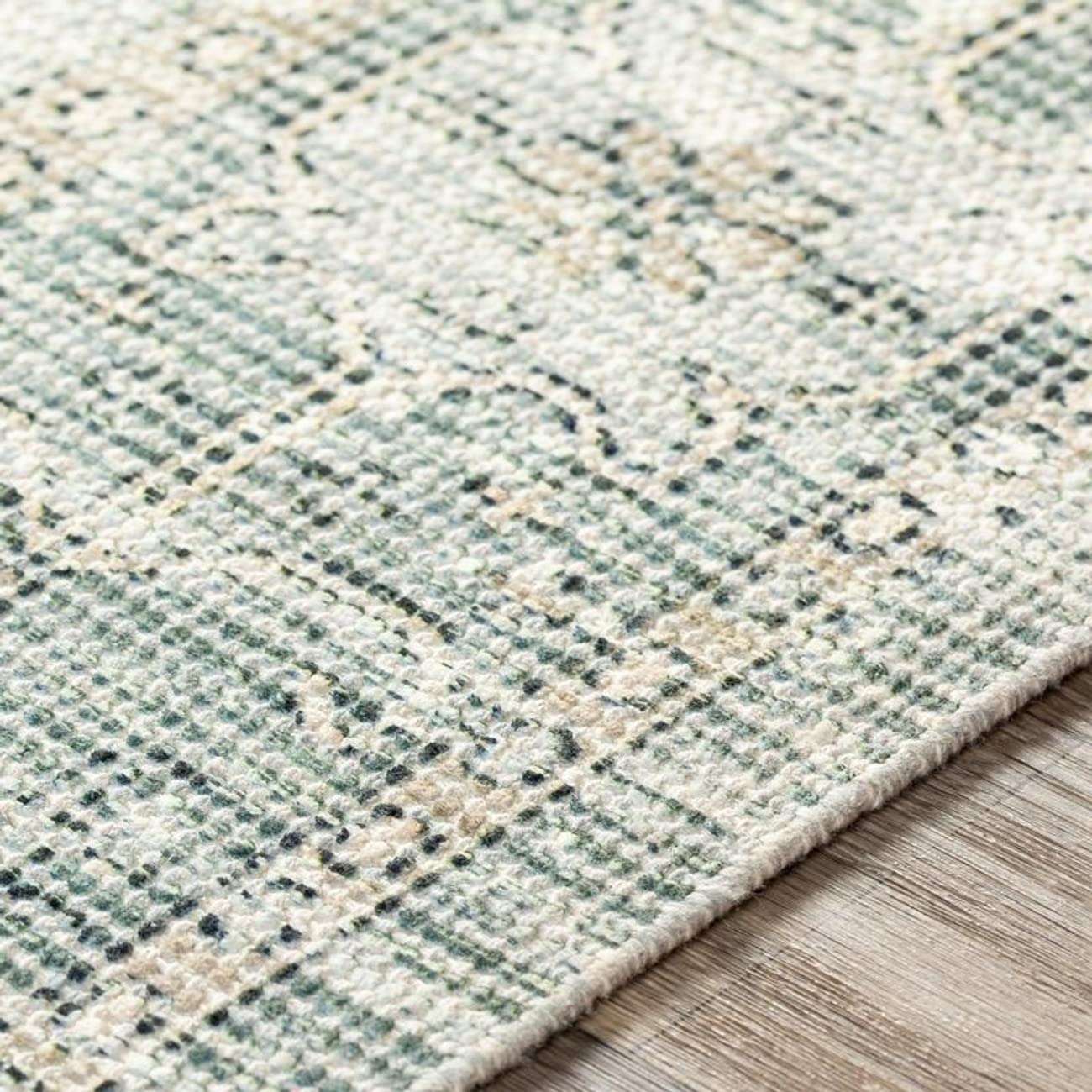 Mark&Day 8x10 Sandiacre Traditional Dark Green Area Rug - Soft Green & White Carpet for Living Room, Bedroom, Kitchen - Perfect for Home Decor, Cozy Spaces & High Traffic Areas (8' x 10')