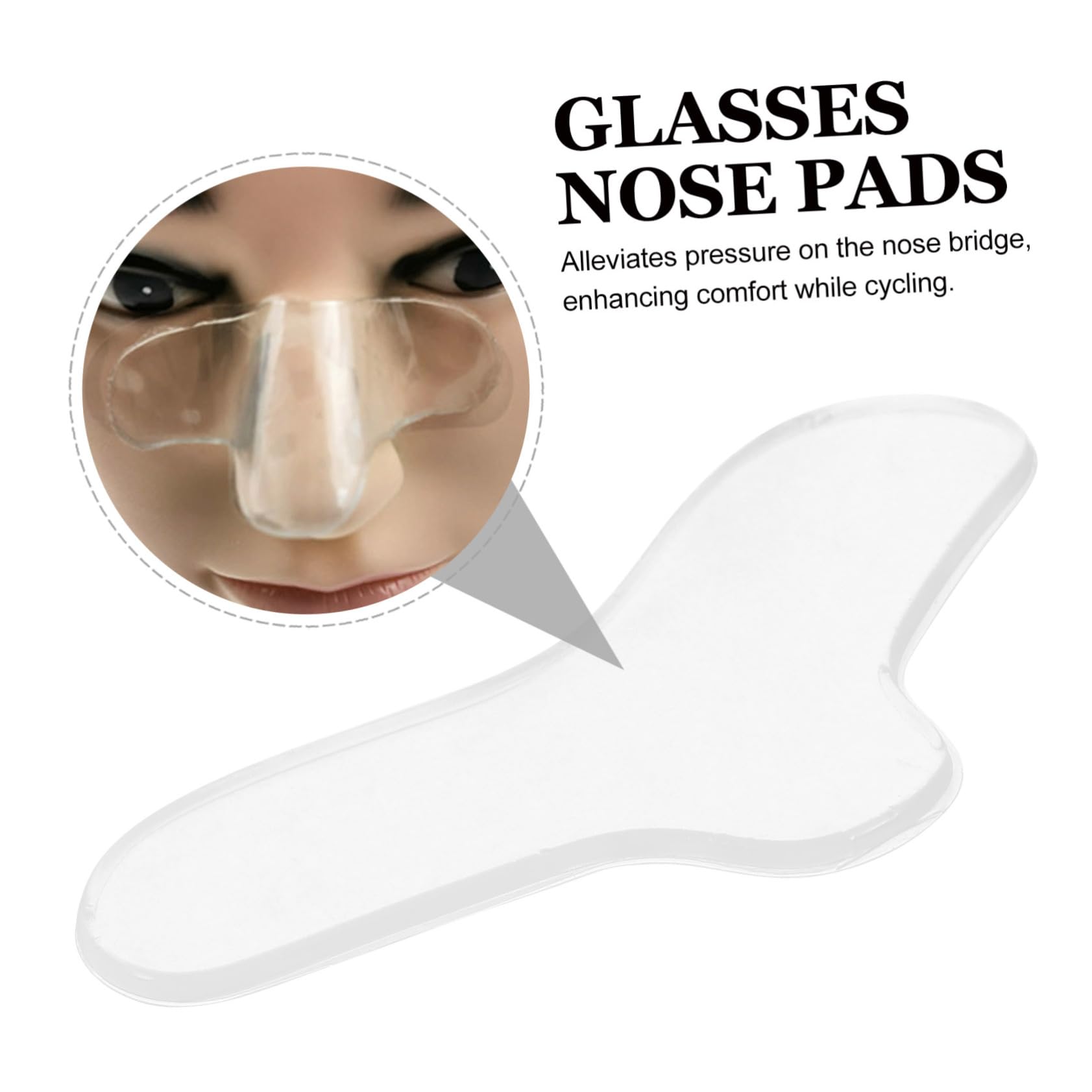 GOOHOCHY 4-Piece Eyeglass Nose Pad Replacement Set - Soft Silicone Nose Pads for Glasses, Comfort Fit Nose Guards for Reading, Driving & Sports Eyewear - Perfect for Riding Glasses, Sunglasses & Optical Frames