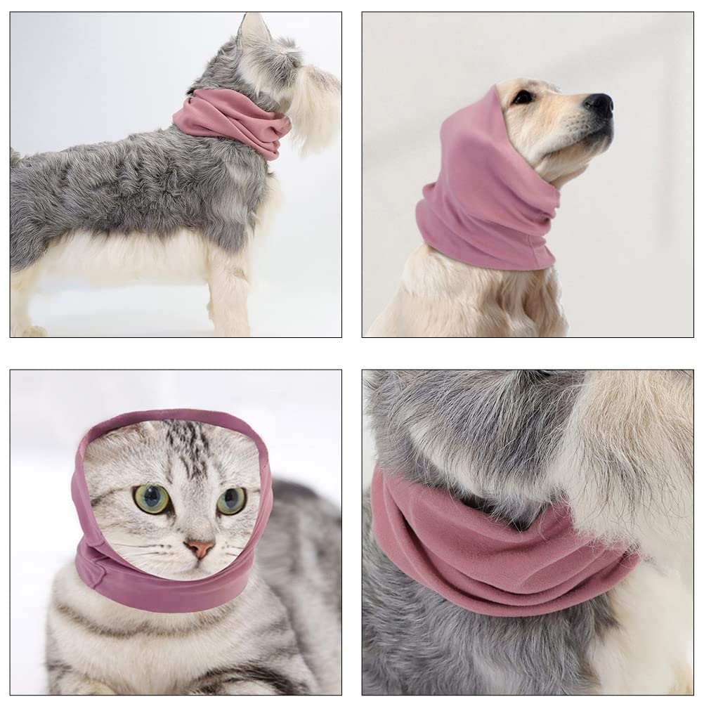 Dog Earmuffs & Bunny Costume Ears - Calming Collar, Winter Snood Wrap & Ear Warmer for Dogs | High Elasticity Dog Hat & Headband for Anxiety Relief, Cold Weather Protection & Costume Play