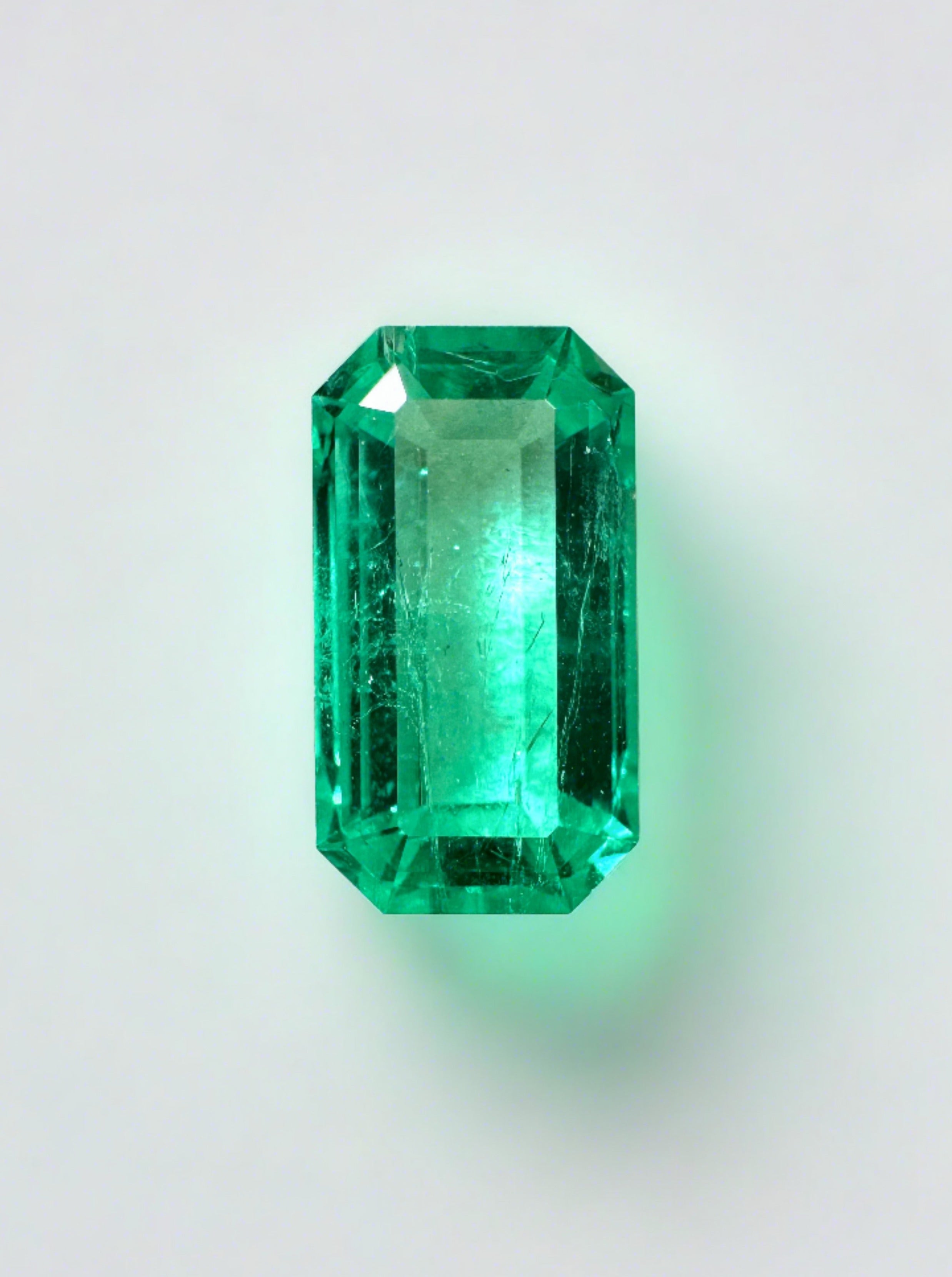 2.15 Carat 11x6mm Luminous Elongated Emerald Cut Gemstone with Clipped Corners - Perfect for Engagement Rings, Wedding Bands & Fine Jewelry