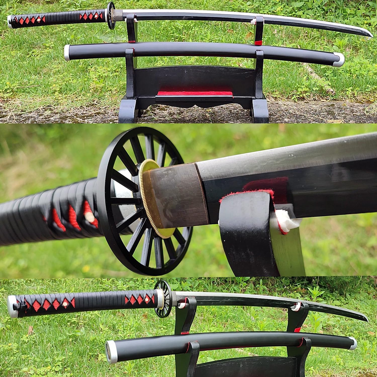 HERO SWORD Japanese Anime Katana - Hand Forged 1045 Carbon Steel Samurai Sword, Full Tang Handmade Sharp Practical Blade - Demon Slayer Replica for Cosplay, Martial Arts Training & Anime Collection